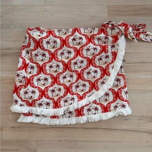 FARM Rio Summer Beach Mini Wrap Skirt, summer beach off white, XL